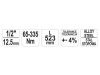 YATO Nyomatékkulcs 1/2" 65-335 Nm / 518-540 mm
