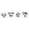 Nyomatékkulcs nyél 9x12 mm 20-100 Nm YATO