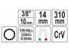 YATO Gyertyakulcs csuklós toldószárral 14 mm 3/8" mágneses CrV