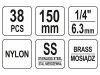 YATO Hengerfej tisztító kefe készlet 38 részes 8-19 mm