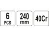 YATO Tömítéskiszedő kampó készlet 6 részes 240 mm