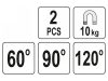 YATO Hegesztési munkadarabtartó mágnes 60-90-120°/10 kg (2 db/cs)