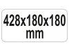 YATO Szerszámosláda fém 428 x 180 x 180 mm