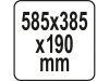YATO Szerszámosláda organiserrel 585 x 385 x 190 mm