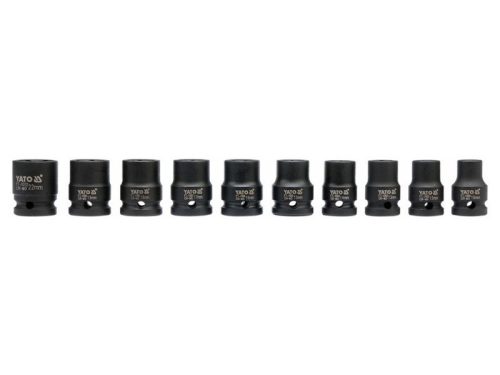 YATO Gépi dugókulcs készlet 10 részes 1/2" 10-22 mm CrMo