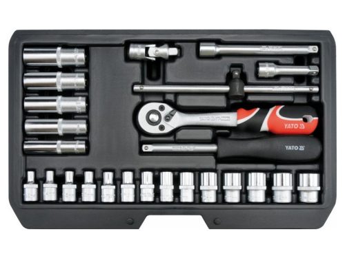 YATO Dugókulcs készlet 25 részes 1/4" 3,5-14 mm CrV
