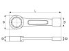 YATO Üthető csillagkulcs 30 mm / 190 mm CrV