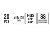 YATO Menetjavító készlet 20 részes M12 1,75mm