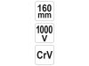 YATO Oldalcsípő fogó 160 mm 1000 V-ig szigetelt
