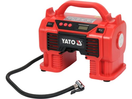 YATO Akkus kompresszor 11 bar 18 V (akku és töltő nélkül) és 12 V szivargyújtó