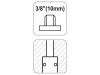 YATO Pneumatikus gyorscsatlakozó 3/8" menetes
