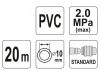 YATO Pneumatikus tömlő gyorscsatlakozóval 10 mm x 20 m, 2,0 MPa