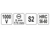YATO Csavarhúzó 8,0 x 175 mm 1000 V-ig szigetelt