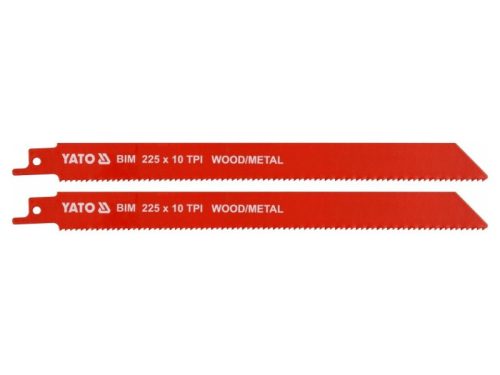 YATO Szablyafűrészlap 225 mm/10TPI bimetál (2 db)