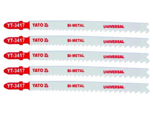 YATO Dekopírfűrészlap 10TPI 130 mm univerzális T-befogás bimetál (5 db)