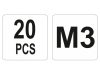YATO Acél szegecsanya M3 (20 db)