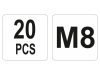 YATO Acél szegecsanya M8 (20 db/cs)