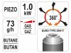 YATO Gázégő pisztoly piezo 1kW 1000°C