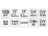 YATO Szerszámkészlet 109 részes 1/4", 1/2" CrV CrMo