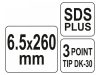 YATO Kőzetfúró 6,5 x 260/183 mm SDS-Plus