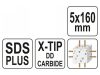 YATO Kőzetfúró 5,0 x 160/100 mm négyélű SDS-Plus