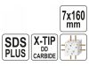 YATO Kőzetfúró 7 x 160/100 mm négyélű SDS-Plus