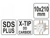 YATO Kőzetfúró 10 x 210/150 mm négyélű SDS-Plus