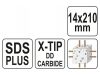 YATO Kőzetfúró 14 x 210/150 mm négyélű SDS-Plus