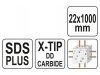 YATO Kőzetfúró 22 x 1000/930 mm négyélű SDS-Plus