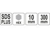 YATO Hosszabbítószár körkivágó központosítóhoz 300 mm SDS-Plus-HEX