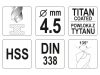 YATO Csigafúró 4,5 x 80/47 mm HSS-TiN