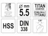 YATO Csigafúró 5,5 x 86/52 mm HSS-TiN
