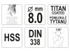 YATO Csigafúró 8,0 x 117/75 mm HSS-TiN