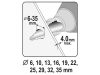 YATO Lépcsős fúró 6-35 mm 10 lépcsős HSS titán-nitrid
