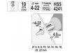 YATO Lépcsős fúró 4-22 mm 10 lépcsős HSS titán-nitrid