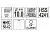 YATO Fém marófúró 10,0 x 105 mm bit befogású HSS-TiN
