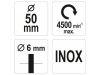 YATO Csapos fazékkefe 50 mm inox
