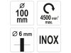 YATO Csapos fazékkefe 100 mm inox