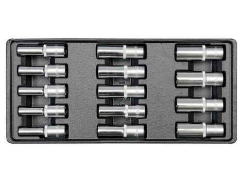YATO Hosszú dugókulcs készlet 14 részes 1/2" 8-21 mm (fiókbetét)
