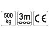 YATO Láncos emelő 500 kg 3 m