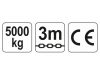 YATO Láncos emelő 5000 kg 3 m