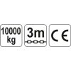 YATO Láncos emelő 10000 kg 3m