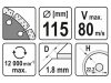 YATO Gyémánt vágókorong 115 x 1,8 x 10 x 22,2 mm szegmentált
