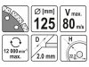 YATO Gyémánt vágókorong 125 x 2,0 x 10 x 22,2 mm szegmentált