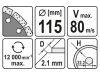 YATO Gyémánt vágókorong 115 x 2,1 x 8,0 x 22,2 mm szegmentált