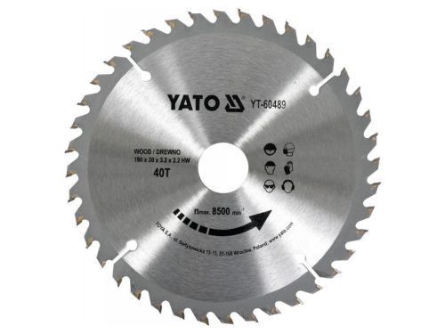 YATO Fűrésztárcsa fához 190 x 30 x 3,2 mm / 40T