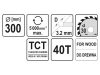 YATO Fűrésztárcsa fához 300 x 30 x 2,0 mm / 40T