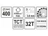YATO Fűrésztárcsa fához 400 x 30 x 2,8 mm / 32T