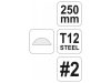 YATO Félkerek reszelő 250 mm / #2 közepes