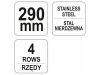 YATO Drótkefe inox kaparóval 4 soros 260 mm